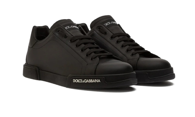 Calfskin nappa Portofino sneakers Black