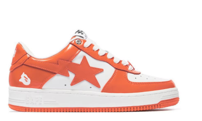 Patent Leather Orange White