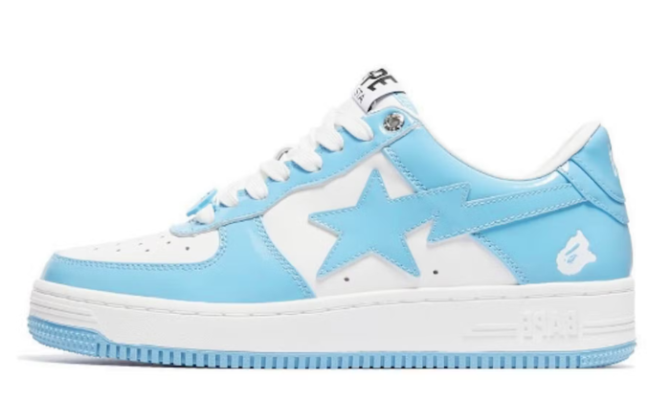 Patent Leather Blue White