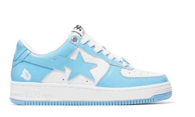 Patent Leather Blue White