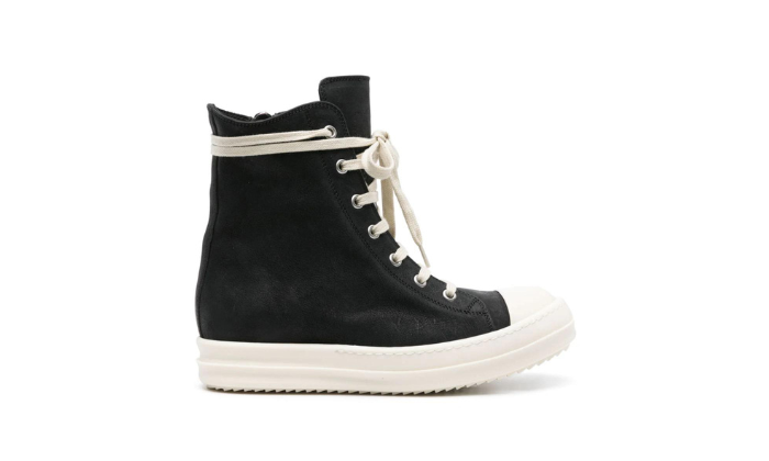 High-top leather sneakers
