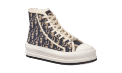 Sneakers In Blue Oblique Embroidered Cotton